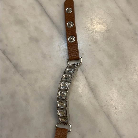 Maurice's Tan Leather & Crystal Wrap Watch - As Is - Picture 4 of 5